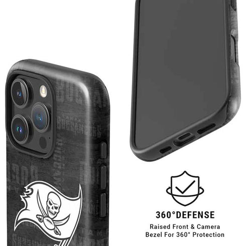 NFL Tampa Bay Buccaneers Black & White iPhone 16 Pro Magsafe Impact Case